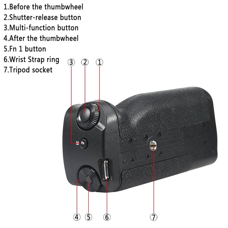 DSTE Pro DMW-BGG1 DMWBGG1 Vertical Battery Grip Compatible with Panasonic Lumix DMC-G80 DMC-G85 G80 G85 G95 Digital Camera as DMW-BLC12 - Image 3